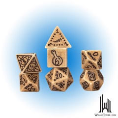 SIRIUS DICE ILLUSORY STONE SANDSTONE 7-DIE SET